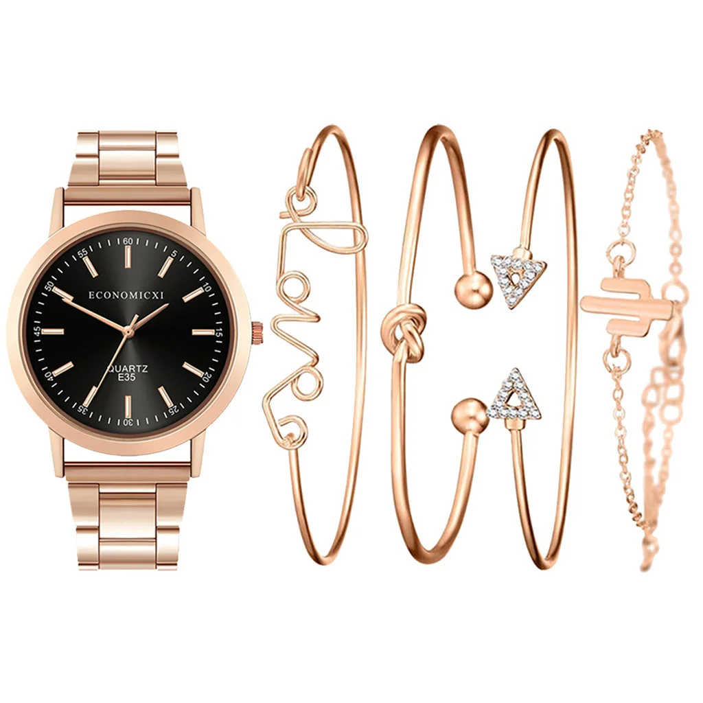 

Women's Watch Mode Style 5 Stks/set Magnetic Women's Watch Clock Simple Watch Bracelet Set Women's Watch Damski Reloj