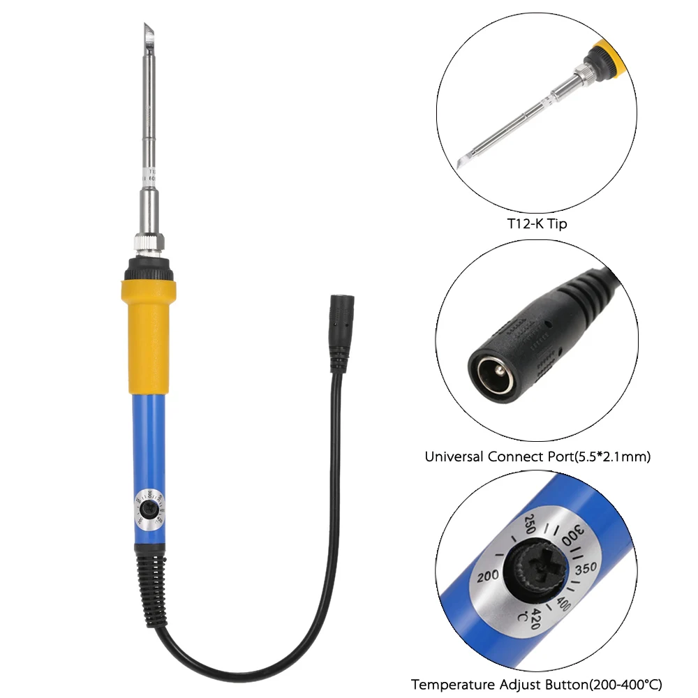 T12 12 24V 75W Мини Регулируемый Температура 200 400 °C Электрический паяльник сварочный