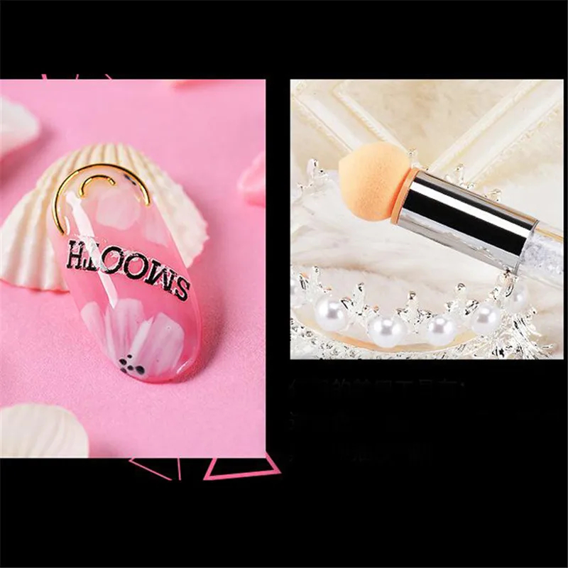 Двухсторонняя моющаяся ручка с градиентом 4 губками цветной светильник терапия