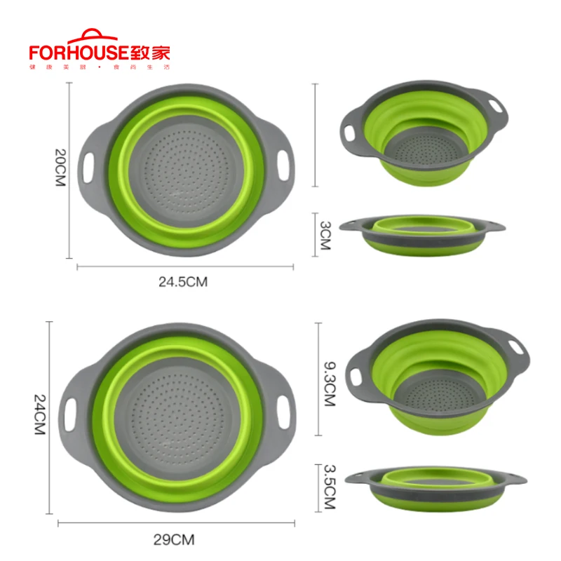 

Vegetable Washing Basket Collapsible Drainer Colander Fruit Foldable Strainer With Handle Kitchen Tool