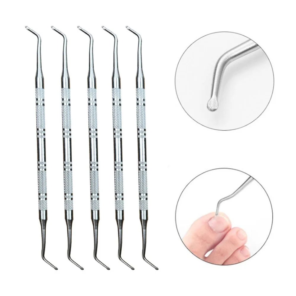 

1PC Metal 2 Ways Finger Dead Skin Push Nail Art Manicure Tools Stainless Steel Cuticle Pusher Remover Spoon Trimmer New