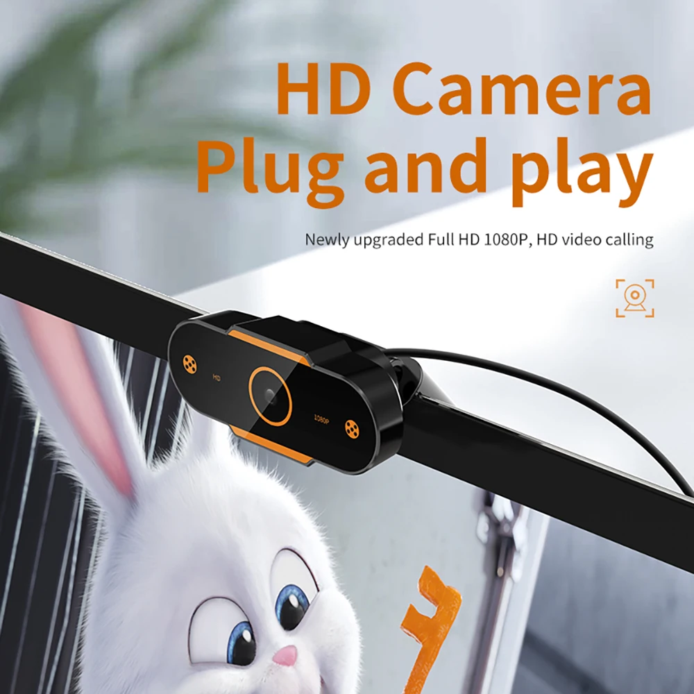 

Webcam with Microphone, 1080P HD Streaming USB Webcam for PC Video Conferencing/Calling/Gaming, Skype/YouTube/Zoom/Facetime