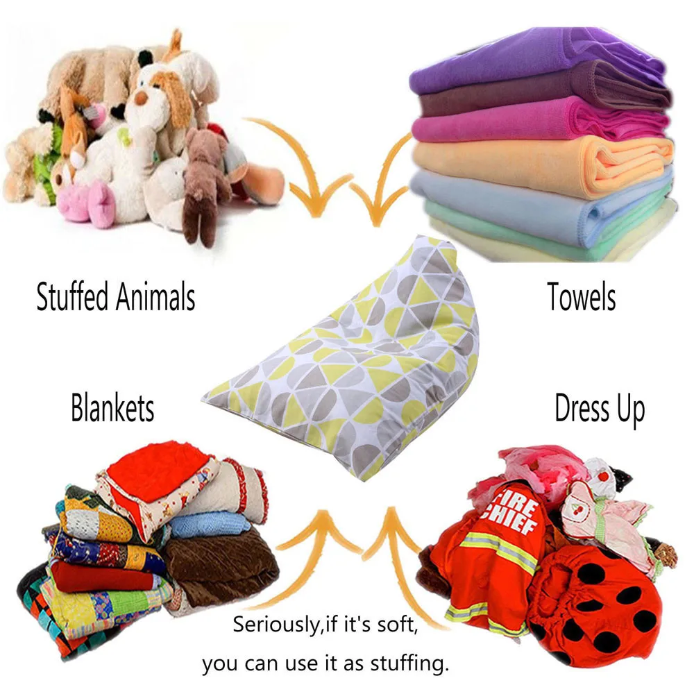 HSU дети чучело Плюшевые игрушки хранения мешок бобов мягкий полосатый стул с