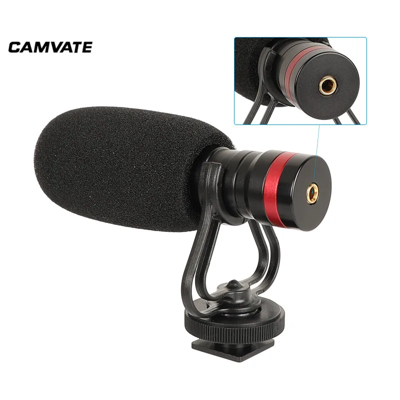 Внешний микрофон CAMVATE с шумоизоляцией амортизирующим креплением и кабелем 3 5 мм