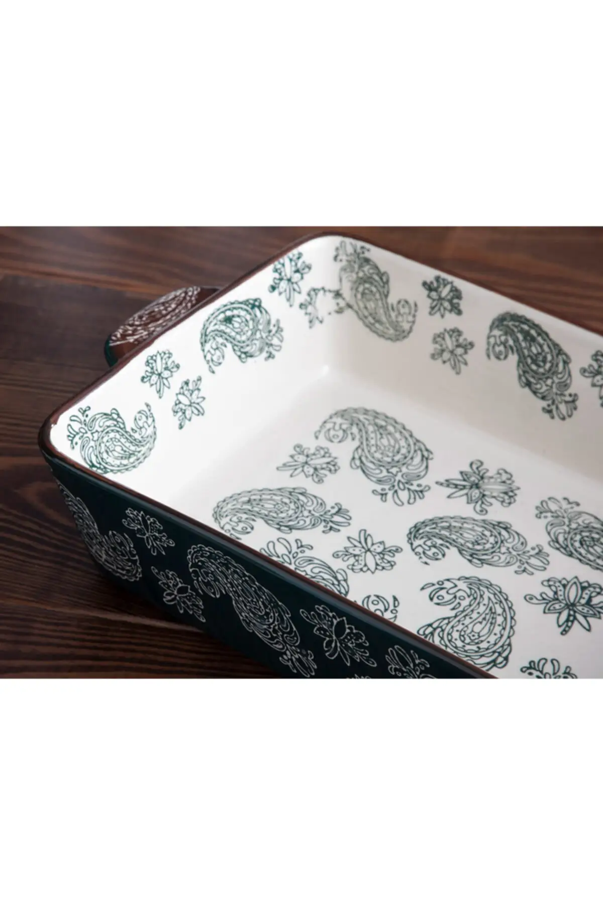 

Dark Green Boheme Porcelain Rectangular Oven Dish 27,5 cm