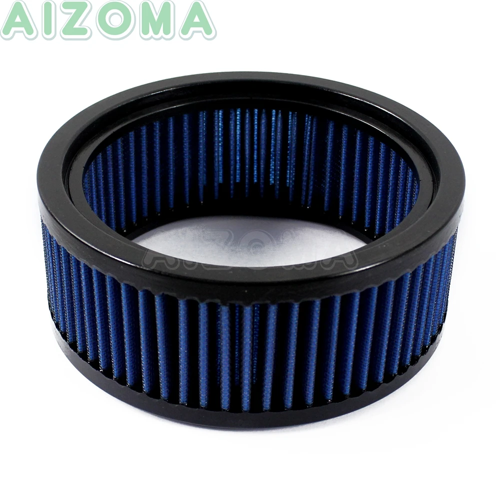 1 шт мотоциклы Замена Синий Круглый хлопок марля воздушный фильтр Универсальный