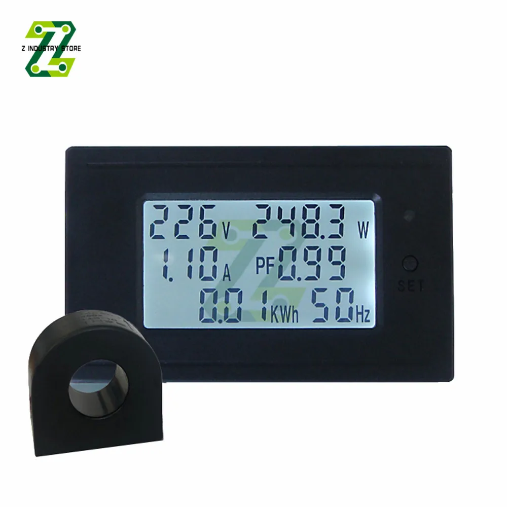 

AC Digital Display Voltage Current Power And Electricity Meter With Transformer 5A/10A/20A/100A Voltage Power Energy Meter