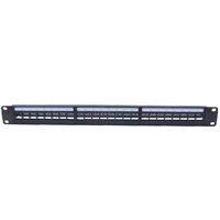 hot 1u cabinet pass through 24 port cat6 patch panel rj45 connector network cable adapter keystone jack frame