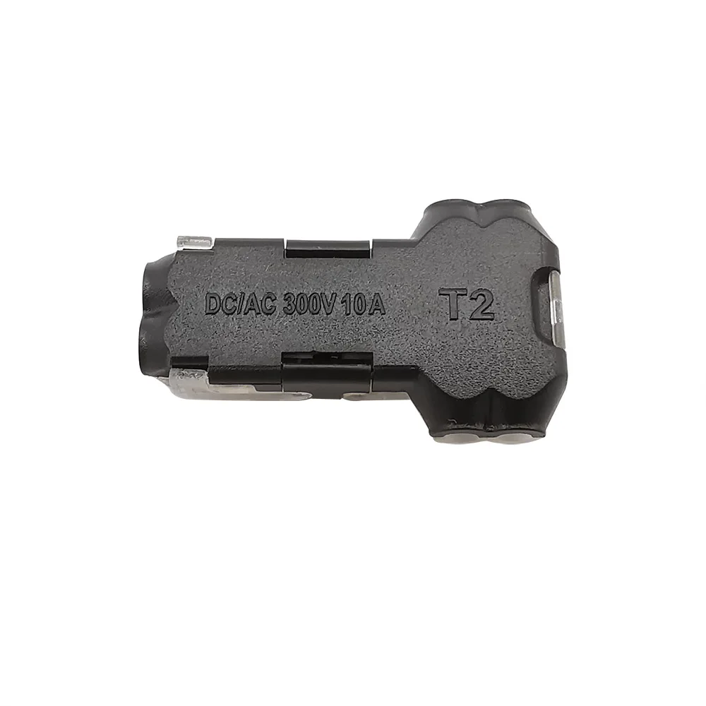 1/5/10Pcs T shape Wire Wiring Connector Universal Compact 2 Pin Way 300V 10A Conductor Terminal Block With Lever AWG 18-24 LED |