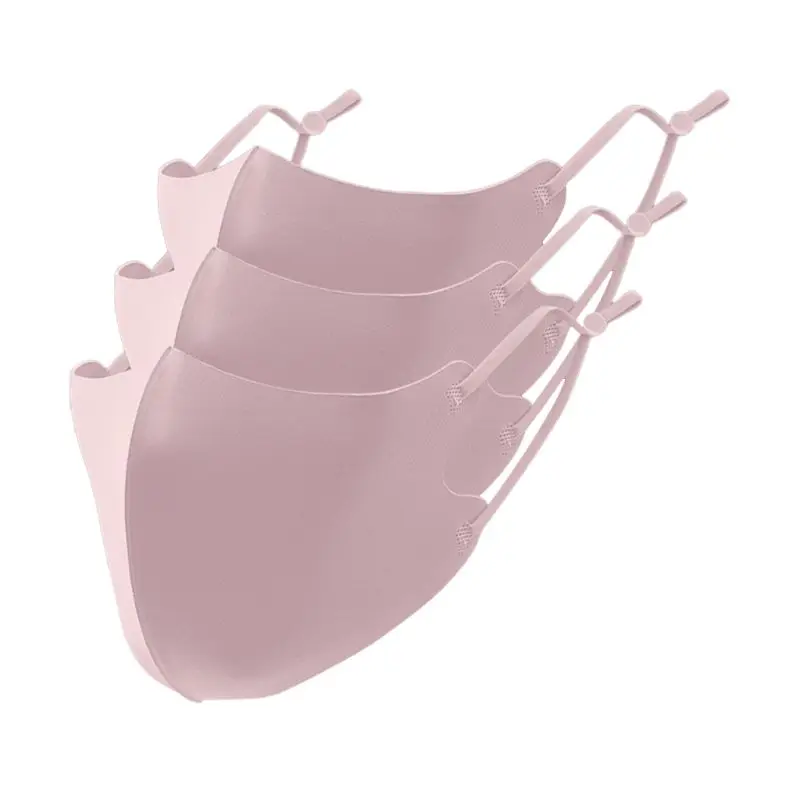 3 шт. ледяная Шелковая Маска моющиеся Анти-пыль не вызывает аллергии маска для