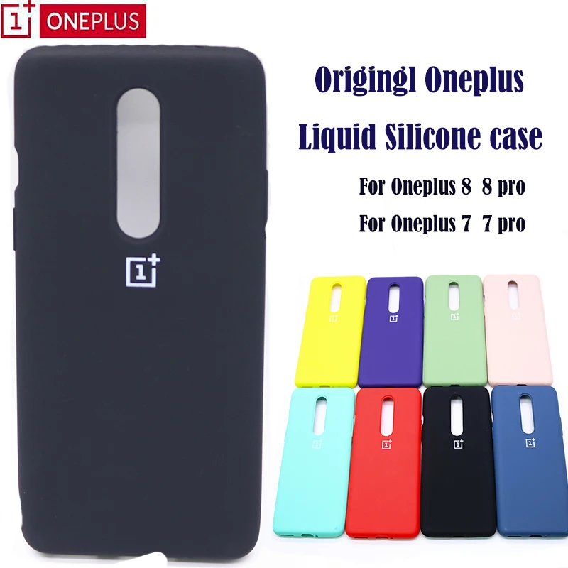 Оригинальный чехол ONEPLUS 8 Pro из жидкого силикона для Oneplus 7 7T модный Ультратонкий с