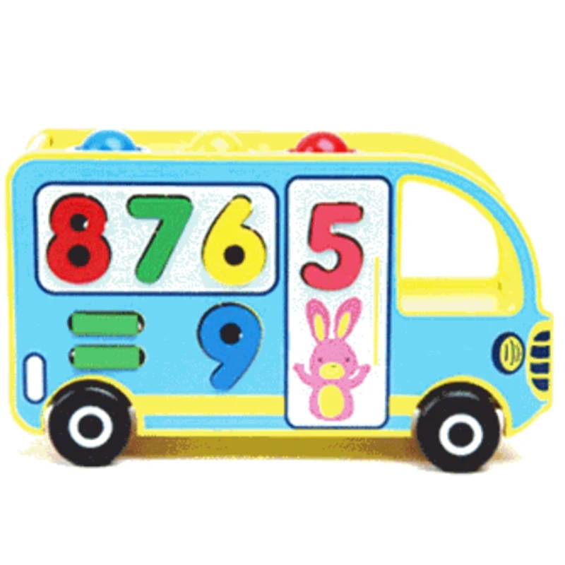 

Wooden Building Block Car Shaped Hole Pairing Cognition Table Game Educational Toys