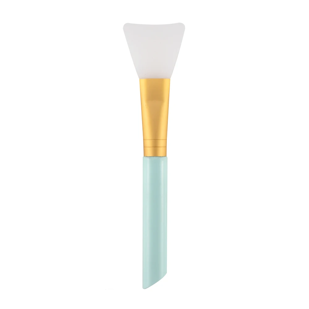 blue 1PC Professional Silicone Facial Mask Brush Women DIY Mud Mixing Skin Care Beauty Makeup Brushes Face Mask Foundation Brush Tool - Handle Color: blue