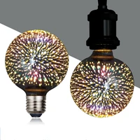 colorful led bulb 3d fireworks e27 screw mouth decorative light source three dimensional creativity lamp lightbulb salutes ball