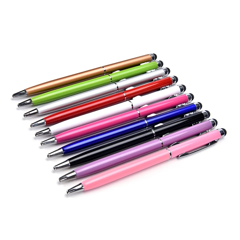 

10PCS Fine Point Stylus Capacitive Touch Microfiber Stylus Pen Touch For ipad for iphone 2 in 1 Touch Screen Stylus gel ink pen