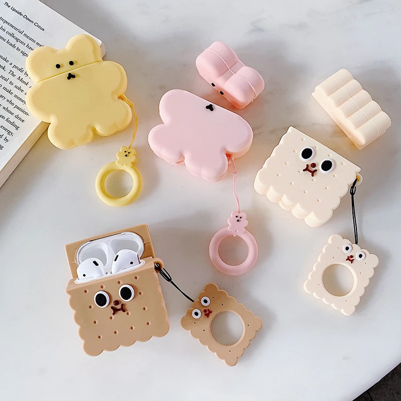 

Cartoon Cute Earphone Case For AirPod 2 1 case Silicone Charging Case airpods 2 Fundas case Protective soft Cover with keychai