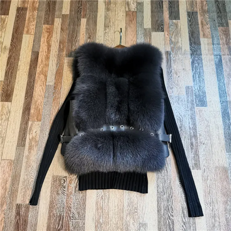 ZDFURS* из натурального меха лисы жилет короткий без рукавов Vestwoman зимние теплые натуральный меховой жилет натуральным лисьим мехом Меховая куртка лисий мех пальто