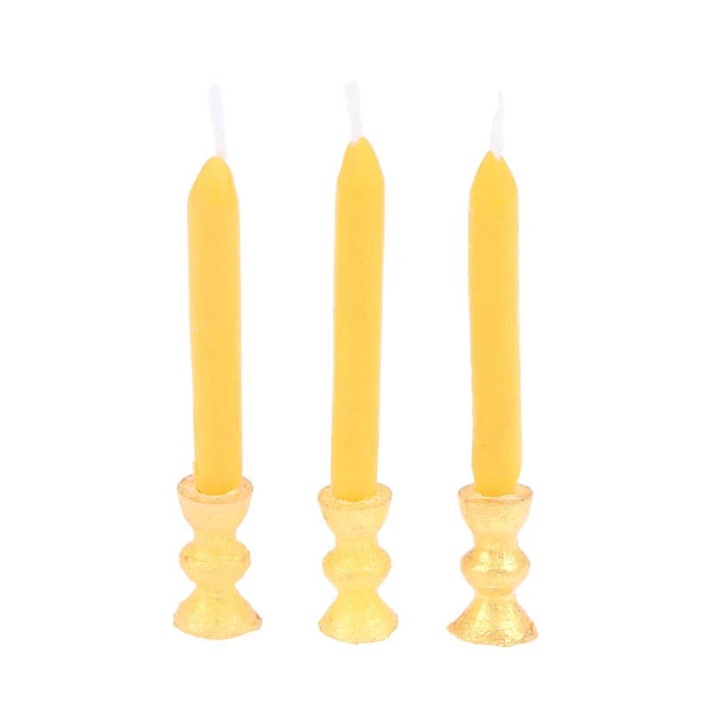 

1/3Pcs Mini Doll House Decoration Candles Night Lights Model Ornaments Diy Pretend Play House Toys For Kids Children