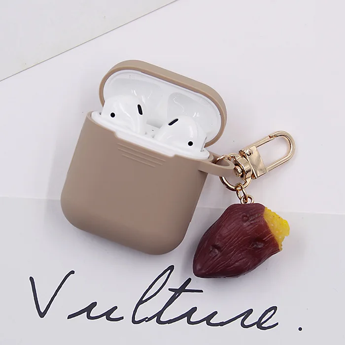 Милый декоративный силиконовый чехол с изображением конфет фруктов для Apple Airpods