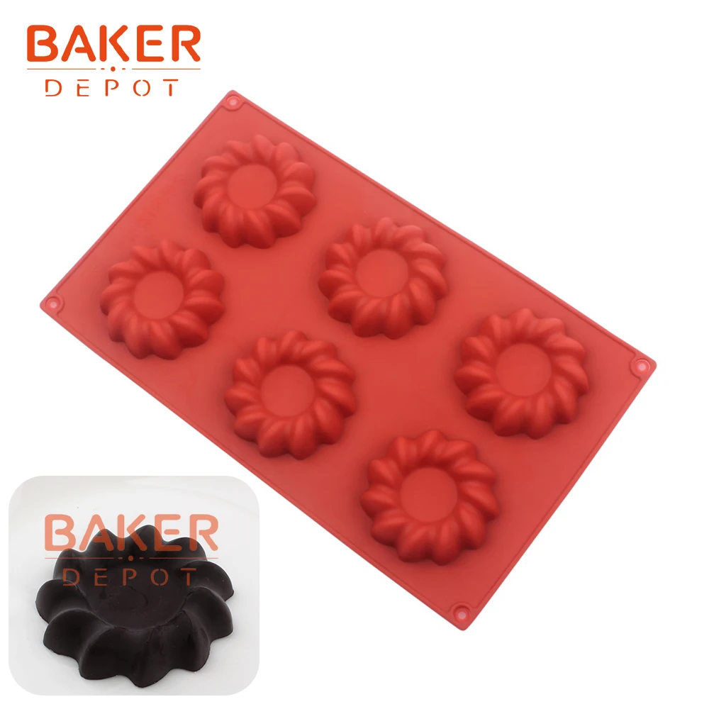 CDY-348 BAKER DEPOT Мини силиконовая формочка для пончиков для печенья пончики торты оборудование для выпечки овальные конфеты шоколадные формы украшения торта ледяной лоток - Цвет: CDY-348