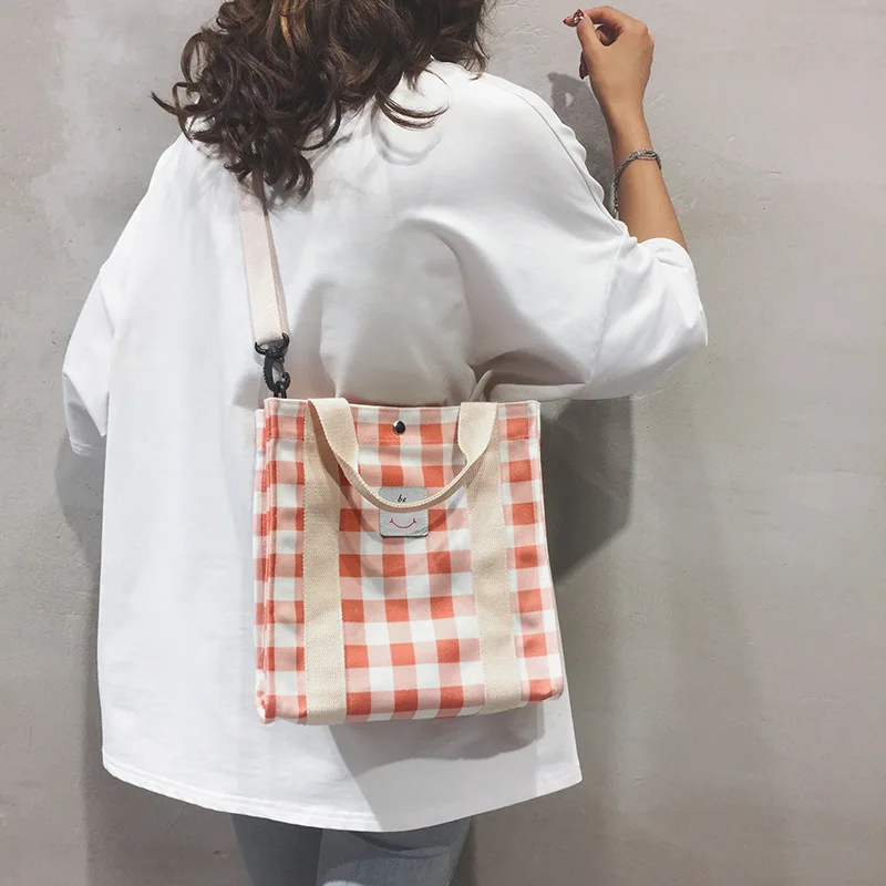 Youda оригинальная модная клетчатая тканевая женская сумка на плечо Большая