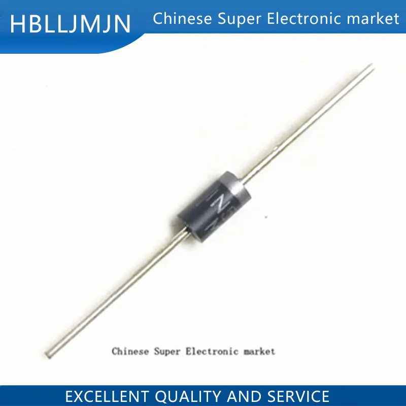 100 шт. IN5408 1N5408 3A 1000V DO-27 с выпрямительным диодом | Электронные компоненты и
