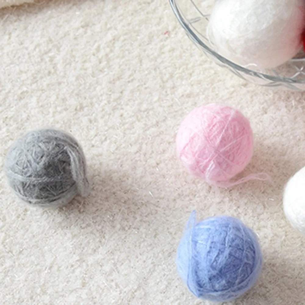 Рождественская шерстяная войлочная пряжа цветная для морского конька шары