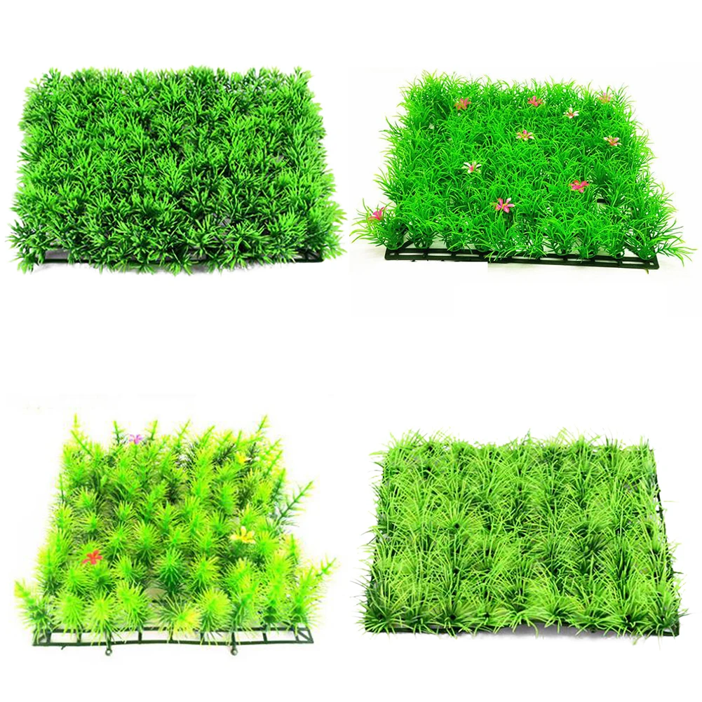 Украшения для аквариума искусственная трава растение лужайка пейзаж