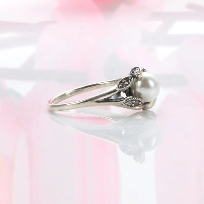 

Original 925 Sterling Silver Pan Ring New Pearl Simple Pan Ring For Women Wedding Party Gift Fashion Jewelry