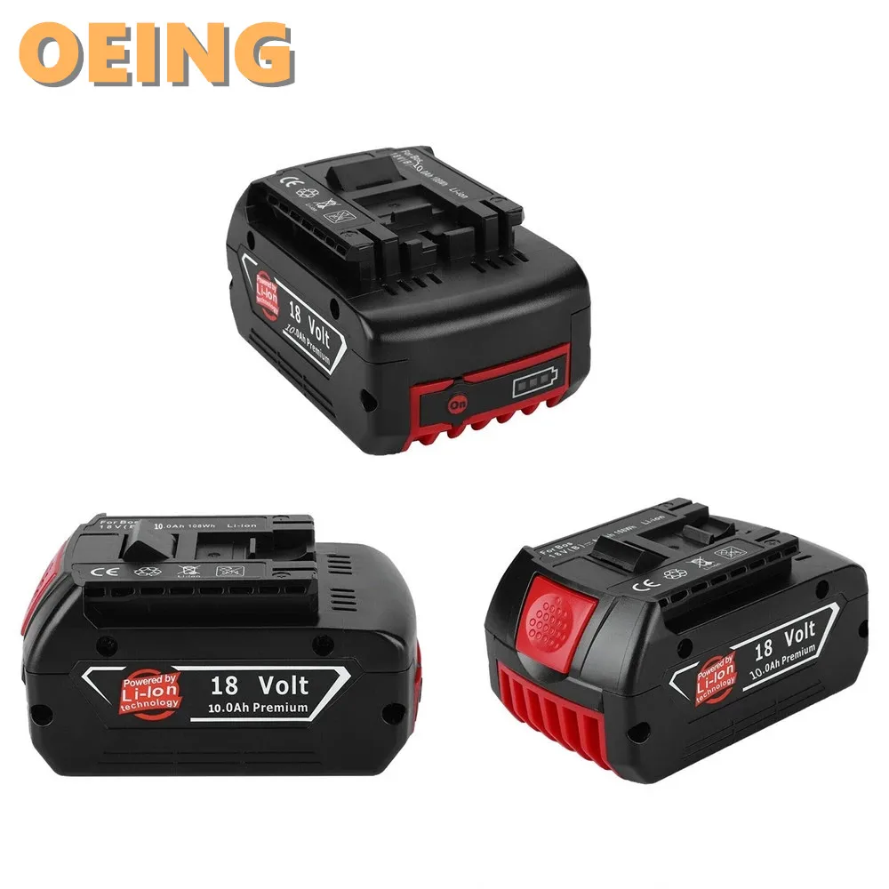 

Новый 10000 мА/ч, Перезаряжаемые Батарея для Bosch 18V Батарея резервного копирования 10.0A Портативный Замена для Bosch BAT609 индикатор светильник