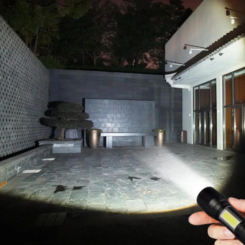 Портативный T6 COB светодиодный вспышка светильник Водонепроницаемый Тактический