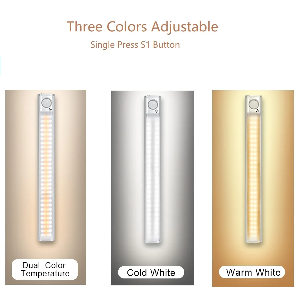 led closet light wireless cabinet backlight kitchen lamp motion sensor usb rechargeable wall lamp for bedrom bathroom cabinet free global shipping