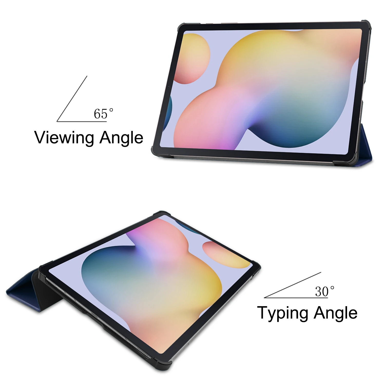 Чехол для Samsung Tab S7 плюс 12 4 дюймов планшет чехол из кожзама складываются в три раза