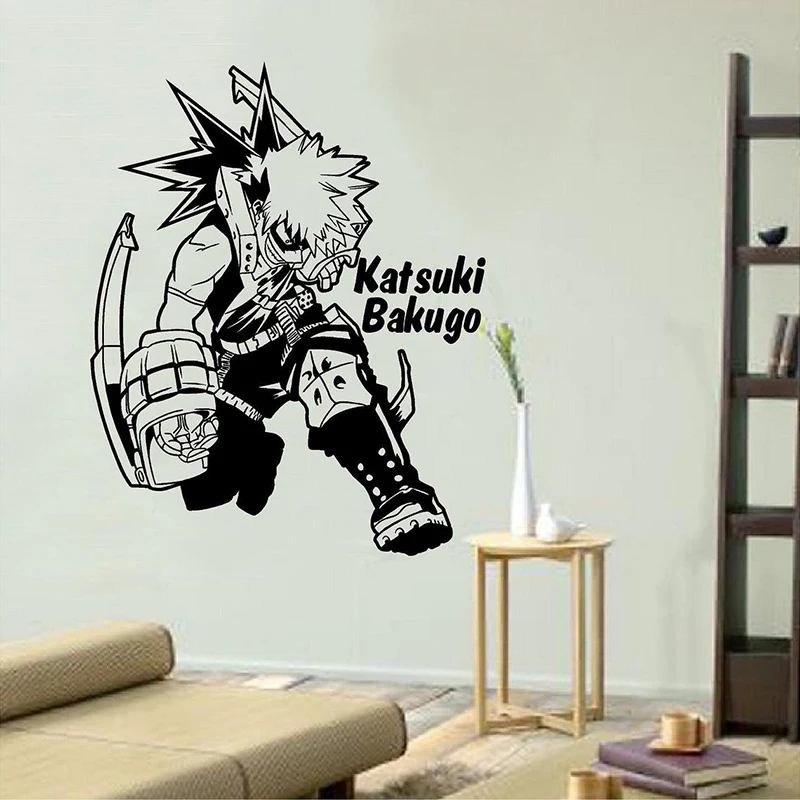 My Hero academic Katsuki Bakugo | Наклейка на стену Виниловая наклейка окно аниме Настенный