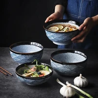 japanese ceramic rice bowl ramen bowl salad noodle soup home ramen snack soup bowl tableware creative kitchen fast food tablewar