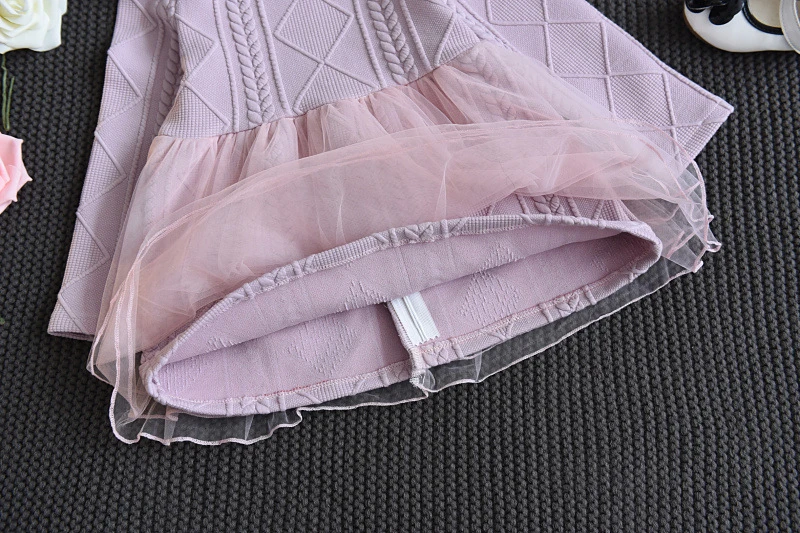 Платье для девочек весенне-осенние детские модные хлопковые платья с длинными