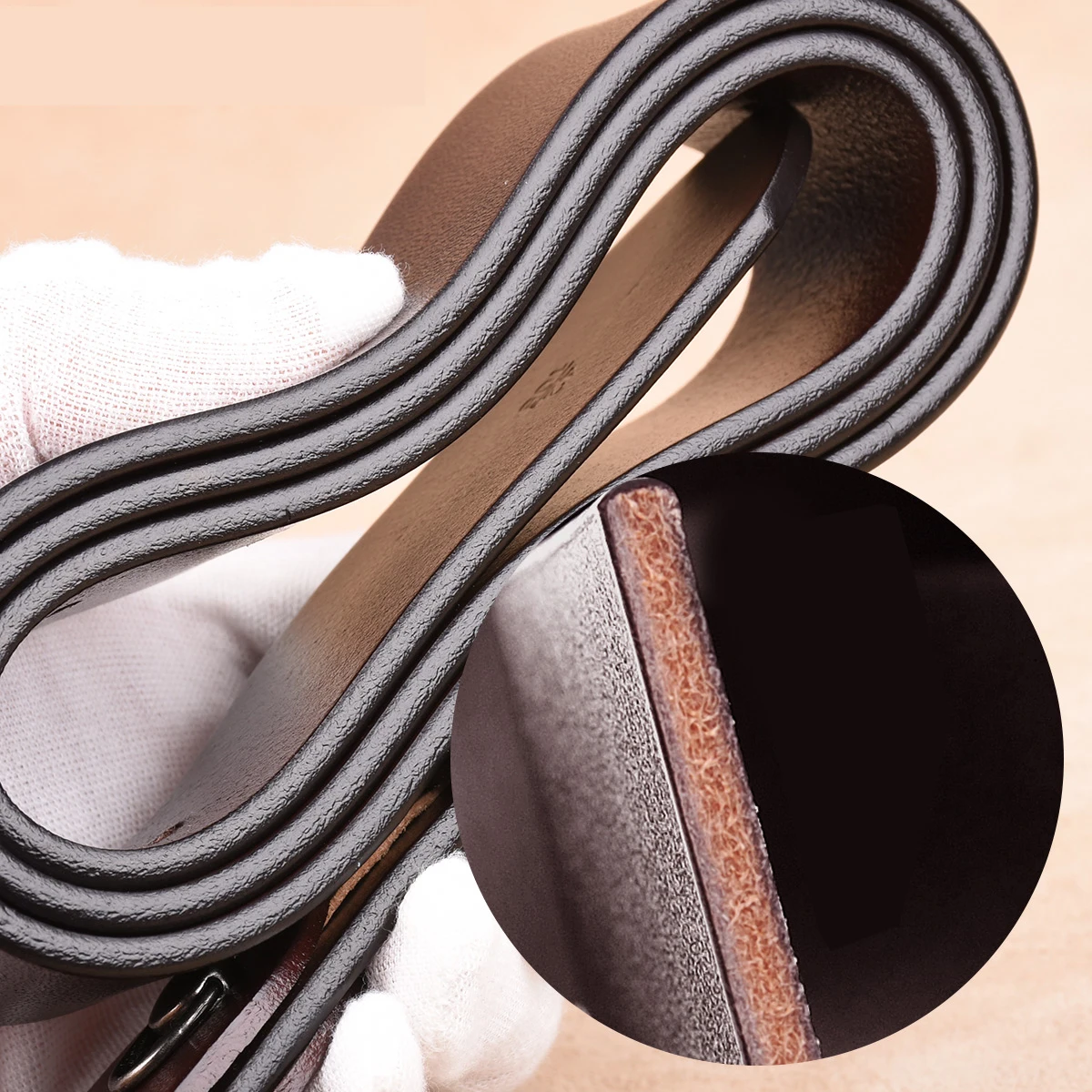 

2021-High quality business waistbands imports really leather fashion big hoof footwear men's strap belts