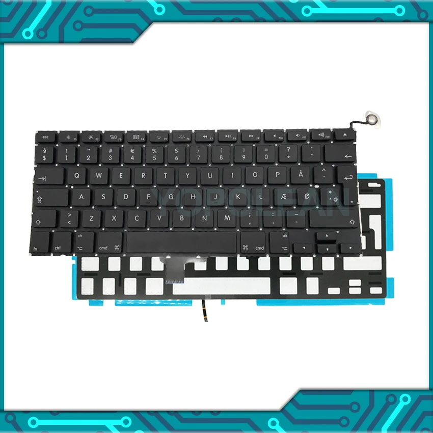 Новая сменная клавиатура Дания с комплектом подсветки для Macbook Pro 13 дюймов A1278 2009