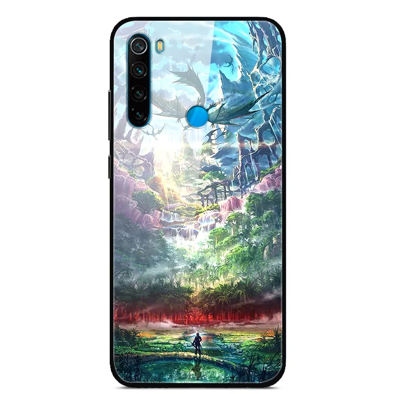 Для Xiaomi Redmi Note 8 чехол из закаленного стекла с печатным жестким чехлом для Xiaomi Redmi Note 8 Note8 чехол для Redmi Note 8 Pro Бампер - Цвет: 38
