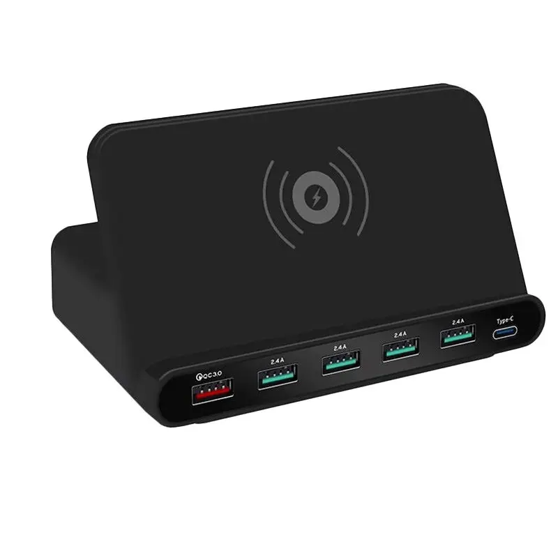 Универсальное беспроводное зарядное устройство 7 в 1 Qc 3 0 Quick Charge 5 Usb портов Type C