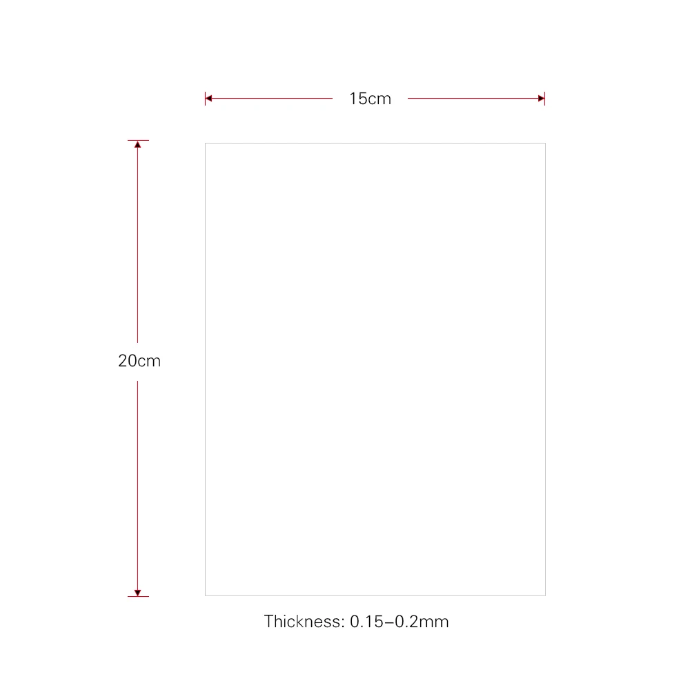1 шт. Съемная пленка профессиональная FEP прозрачный лист размер 200*150 мм толщина 0 15