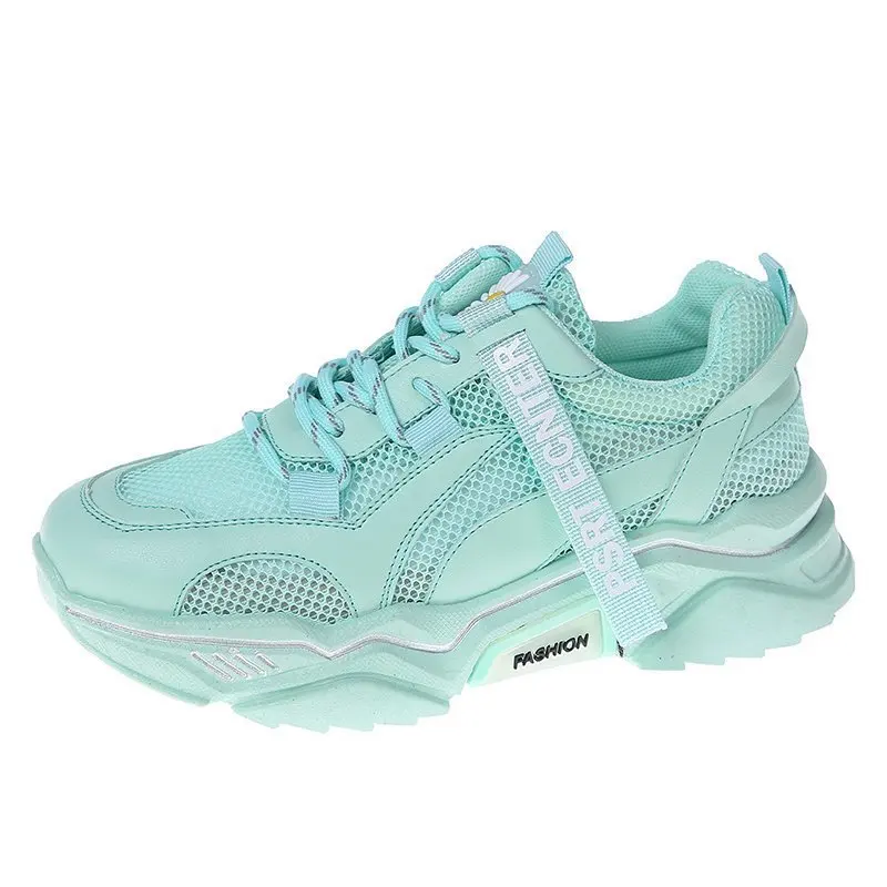 Женские высокие кроссовки на вулканизированной подошве сетчатые повседневные