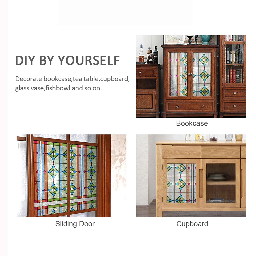 Витражная виниловая декоративная оконная пленка 3D статическая конфиденциальная