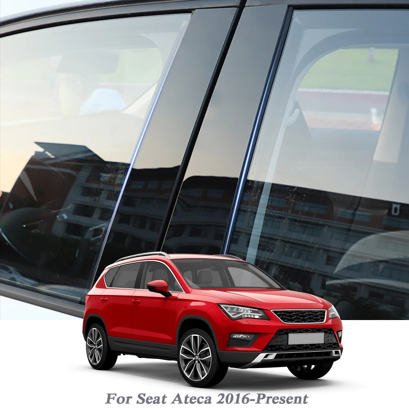 

8 шт., декоративные наклейки на окна автомобиля для Seat Ateca 2016-gift