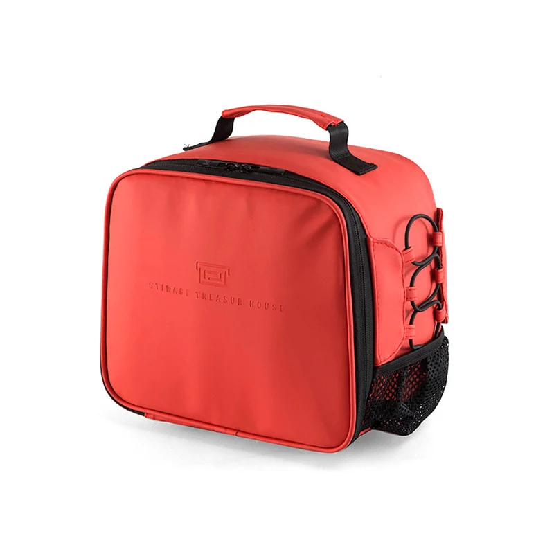 Red-Lunch bag HMUNII НОВАЯ переносная Изолированная теплая сумка-холодильник, сохраняющая тепло для еды на пикник, сумка для женщин и детей, мужская термо-сумка - Цвет: Red-Lunch bag