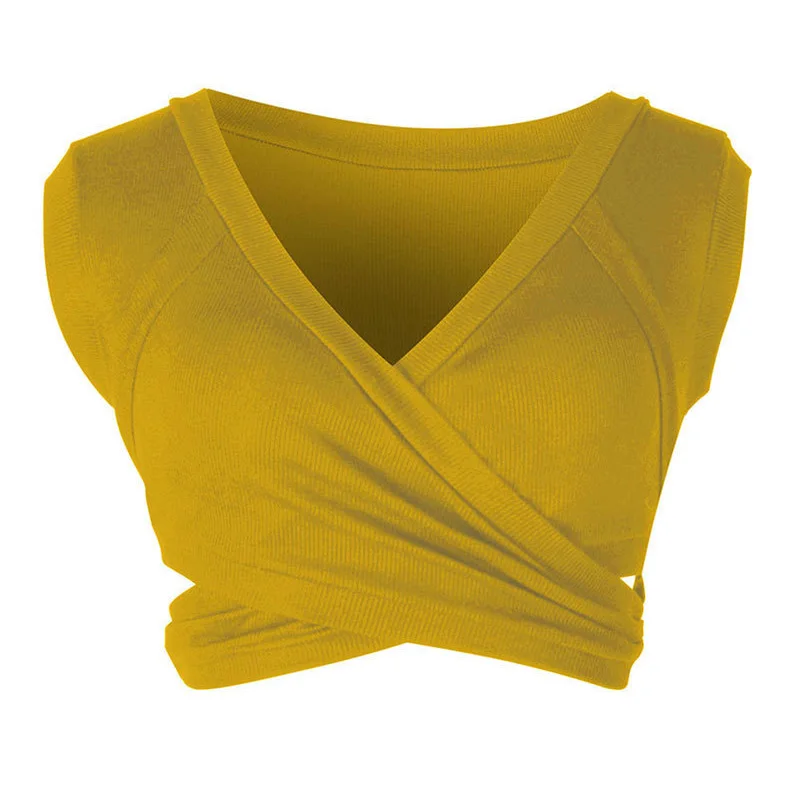 Модный женский Повседневный сексуальный укороченный топ на бретелях Женская