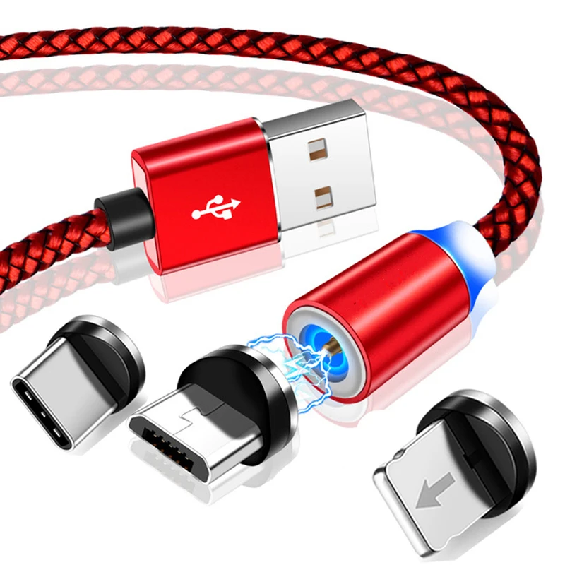 Магнитный USB кабель для быстрой зарядки iPhone 6 7 8 Plus X XS Samsung J3 J5 J7 2017 J4 J6 J8 A50 A70 Micro Type C |