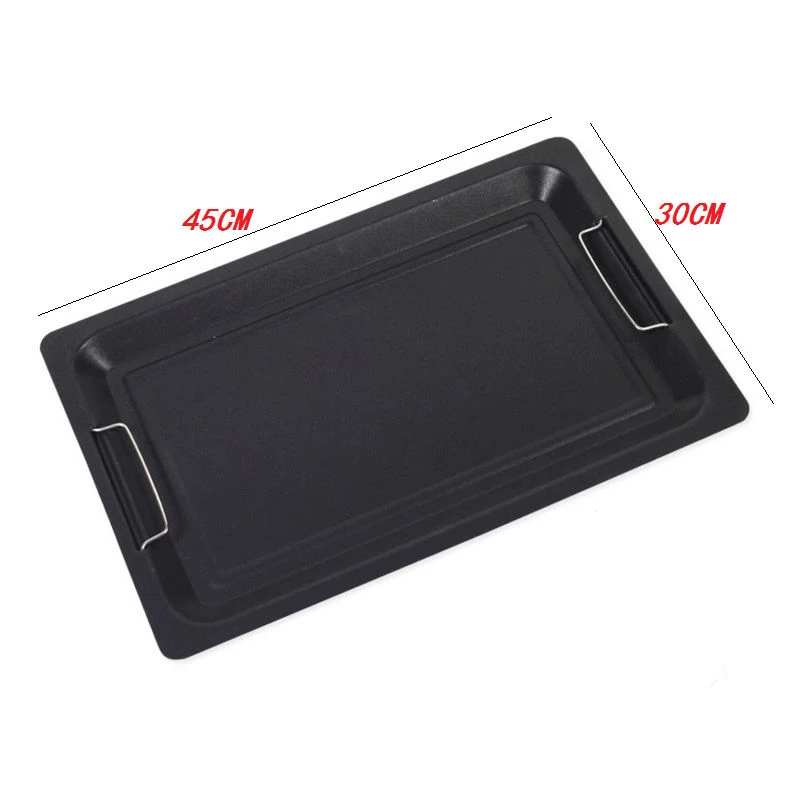 

Barbecue Accessories Outdoor Thickened Charcoal Grill Pan Barbecue Frying Pan Non-stick Baking Pan Household Rectangular 45*30