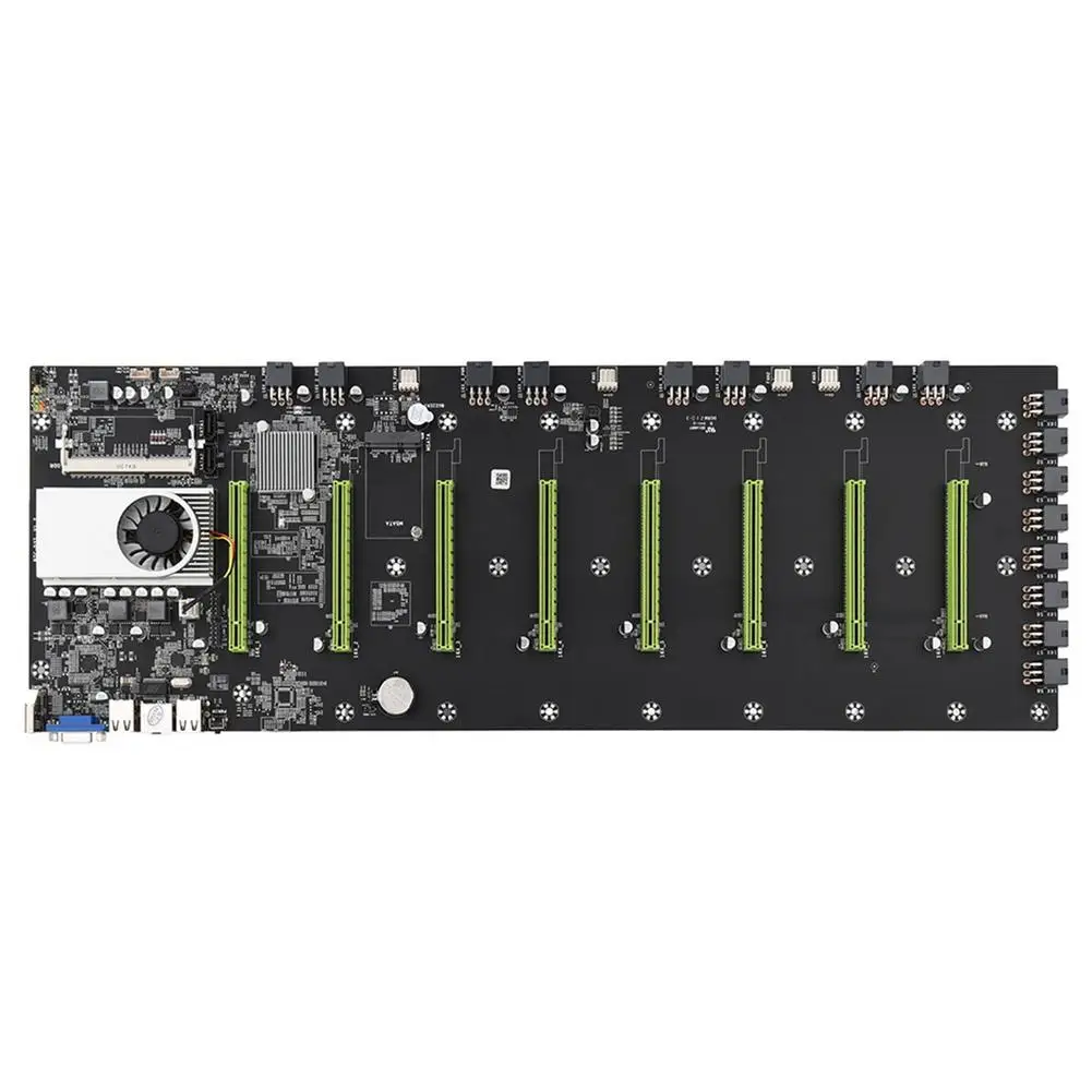 

BTC-D37 Mining материнская плата с 8 слотами для видеокарт, материнская плата с памятью DDR3, встроенным интерфейсом VGA, низкое энергопотребление