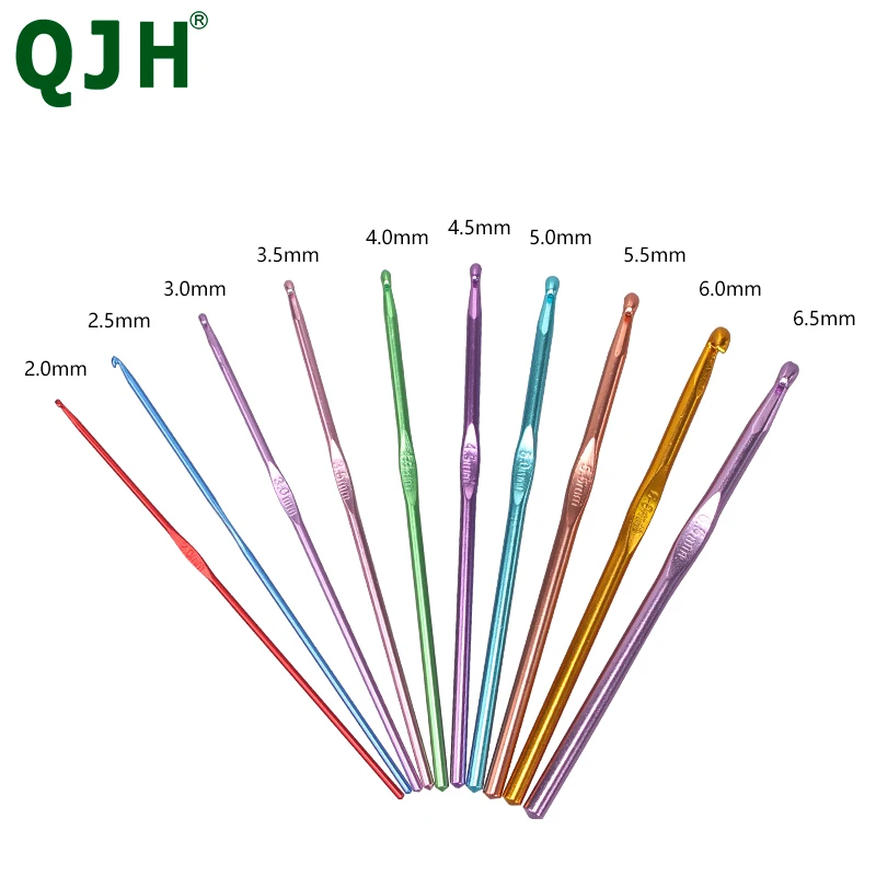 

22pcs/Set Multicolour Aluminum Crochet Hook Knitting Needles Tool Weaving Sweater Single-end Crochet Sewing Needlework Accessory